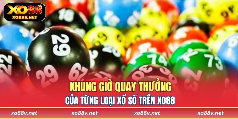 Mô tả chi tiết về các khung giờ quay thưởng của từng loại xổ số trên nền tảng