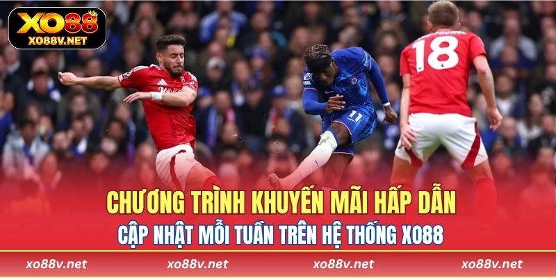 Các chương trình khuyến mãi hấp dẫn cập nhật mỗi tuần trên hệ thống XO88