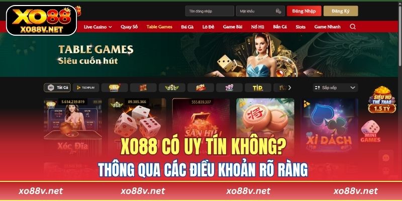 XO88 có uy tín không? Thông qua các điều khoản rõ ràng